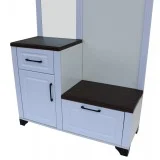 Cuier ZQD 108 Alb 110x43x200 cm [2]