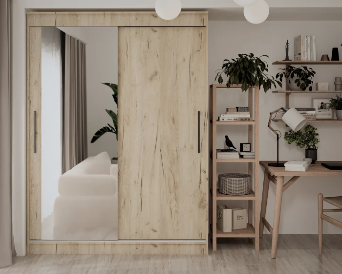 Dulap UC MP2, 150x60x200 cm, Stejar K002 [2]