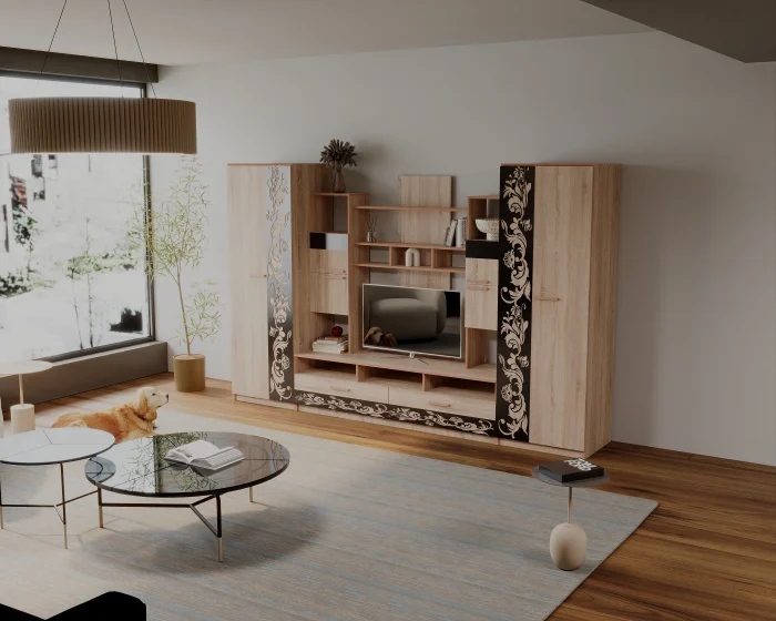 Living Baghira RO,330x52x212 cm, Sonoma+Castan [4]