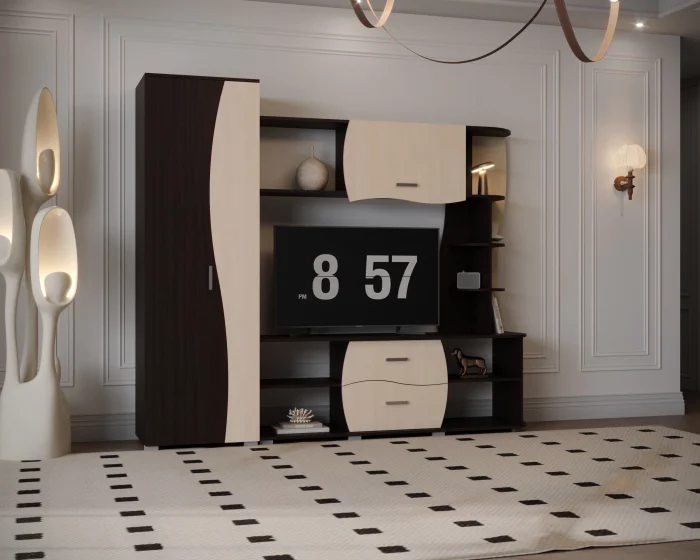 Living Kapri Ro Wenge+Mesteacan 225x45x192 cm [3]