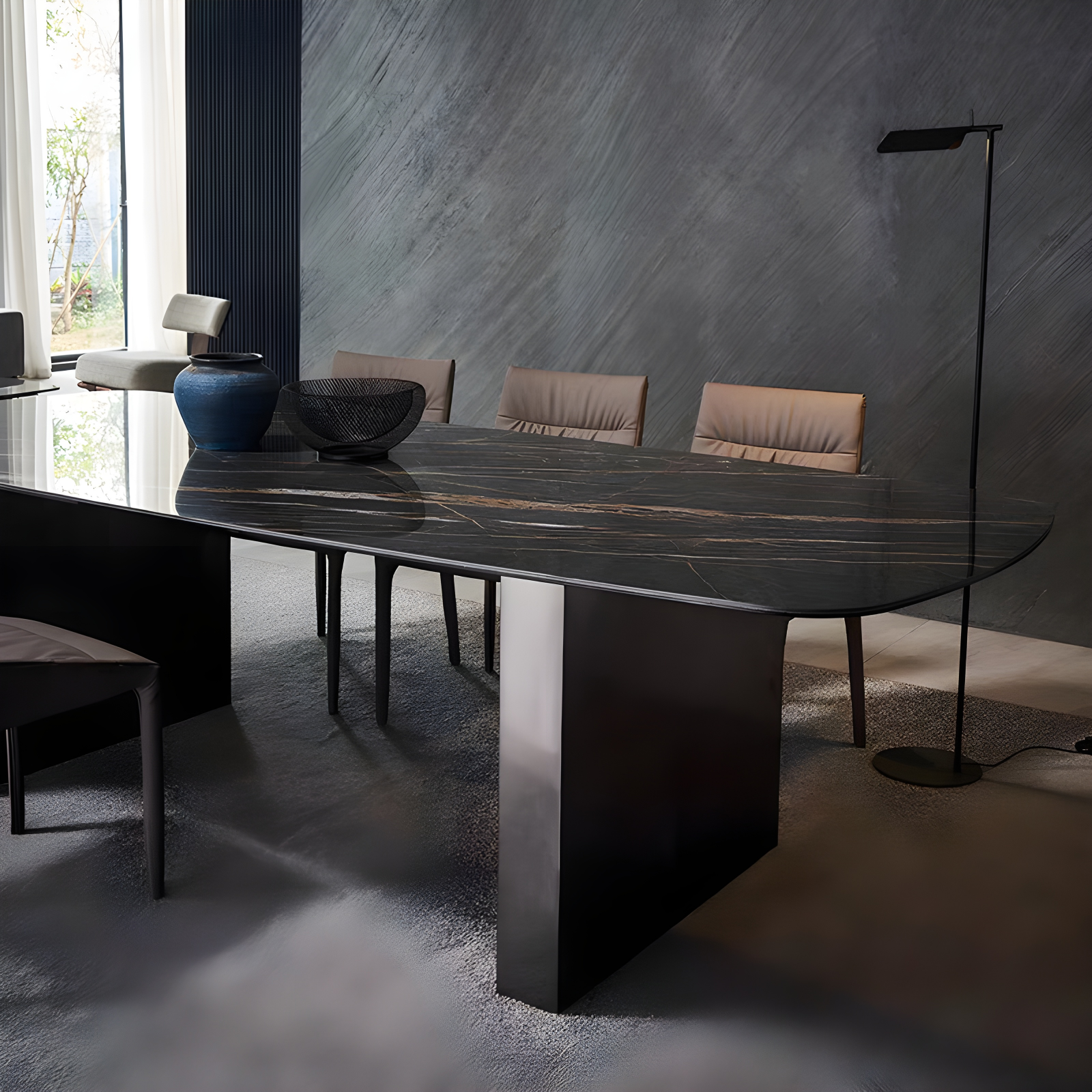 MASA DINING 629# 1800x900x750 BLAT NEGRU [2]