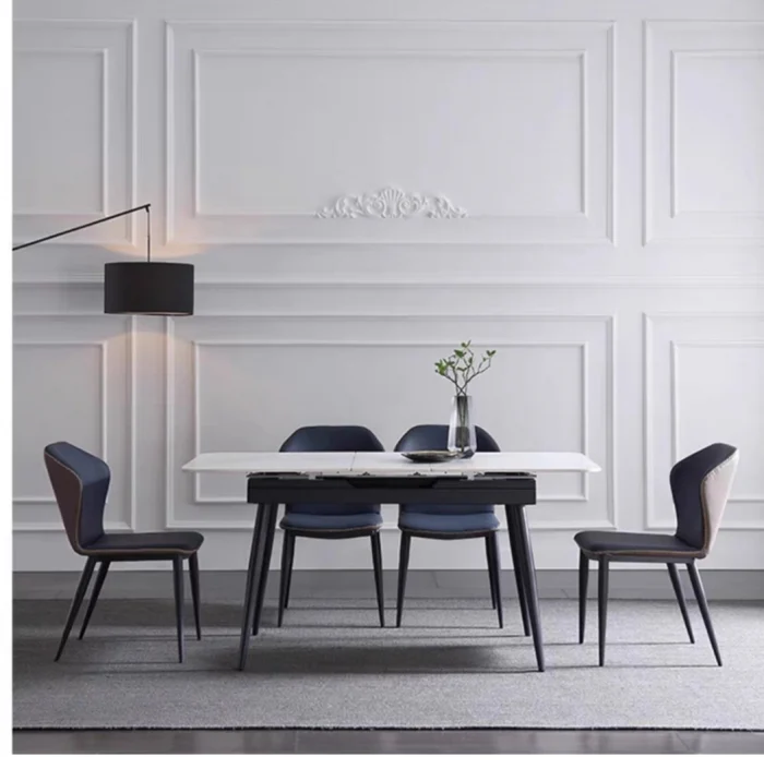 Masa dining 685,extensibila,marmura alba [4]