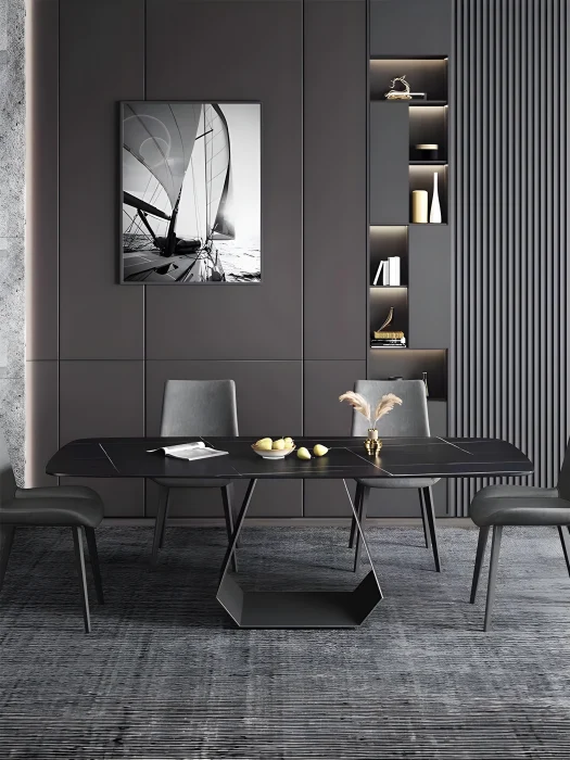 MASA DINING 6252 MARMURA 1800X900X750 NEGRU [3]