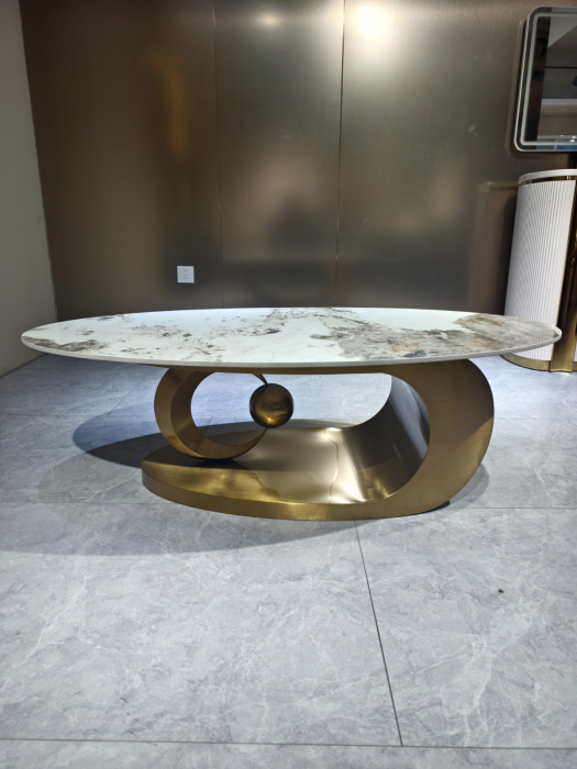Masuta Cafea Soren 130x70x42cm Gold [4]