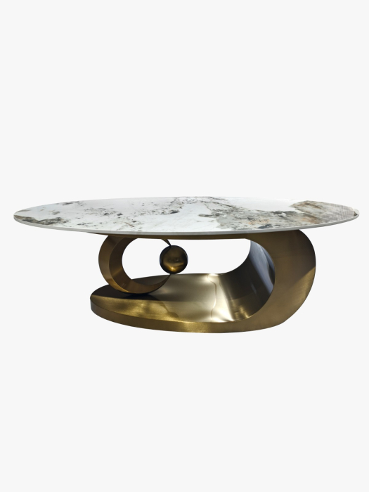 Masuta Cafea Soren 130x70x42cm Gold [3]