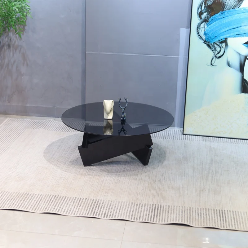 Masuta cafea Glass 4 Sticla+mdf 70x70x31cm [2]