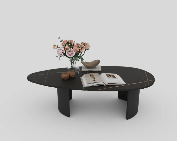 MASUTA CAFEA VEGA METAL+MARMURA 140x70x40cm [2]