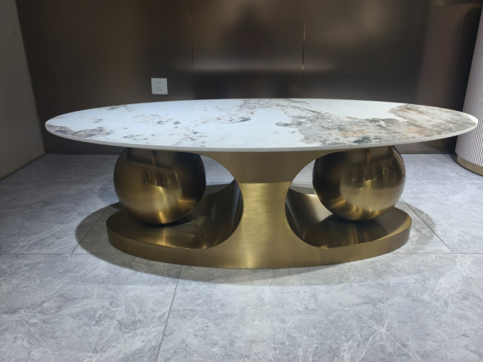 Masuta Cafea Orion 130x70x42cm Gold [5]