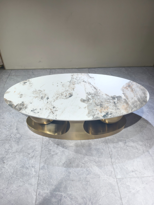 Masuta Cafea Orion 130x70x42cm Gold [7]