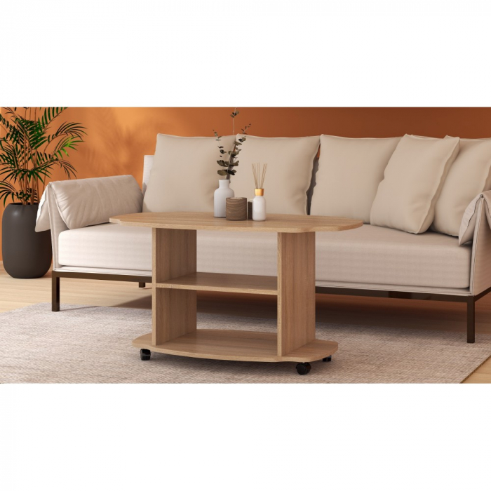 Masuta De Cafea Twist Ro,100x60x54 cm, Sonoma [2]