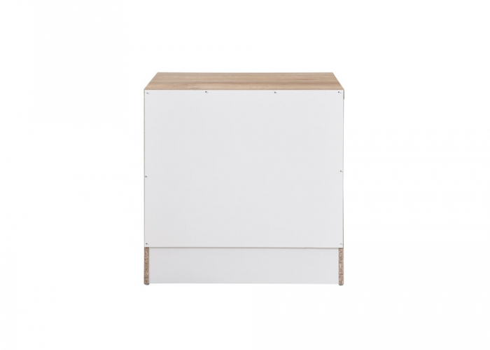 Noptiera Luna cu 2 sertare, culoare Alb+Sonoma, 50x40x50cm [5]