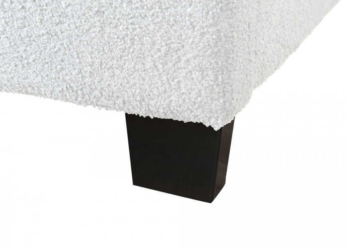 Pat tapitat Comfort 2 cu LED, 90x200, cadru din lemn cu somiera fixa, culoare Crem [5]