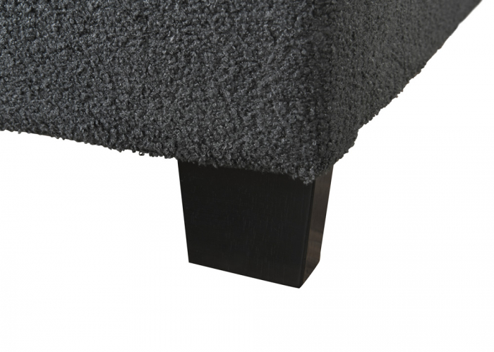 Pat tapitat Comfort 2 cu LED, 140x200, cadru din lemn cu somiera fixa, culoare Gri [5]