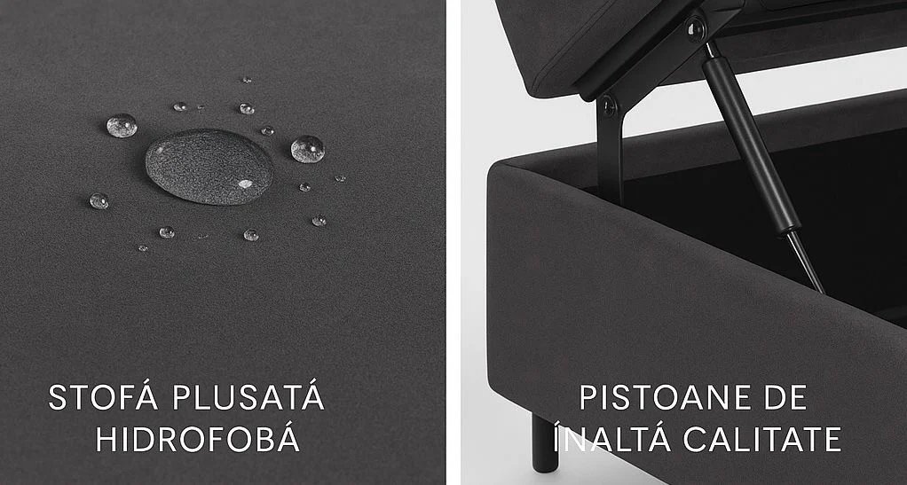 Pat Tapitat Rabatabil Dream Gri 160x200cm [3]