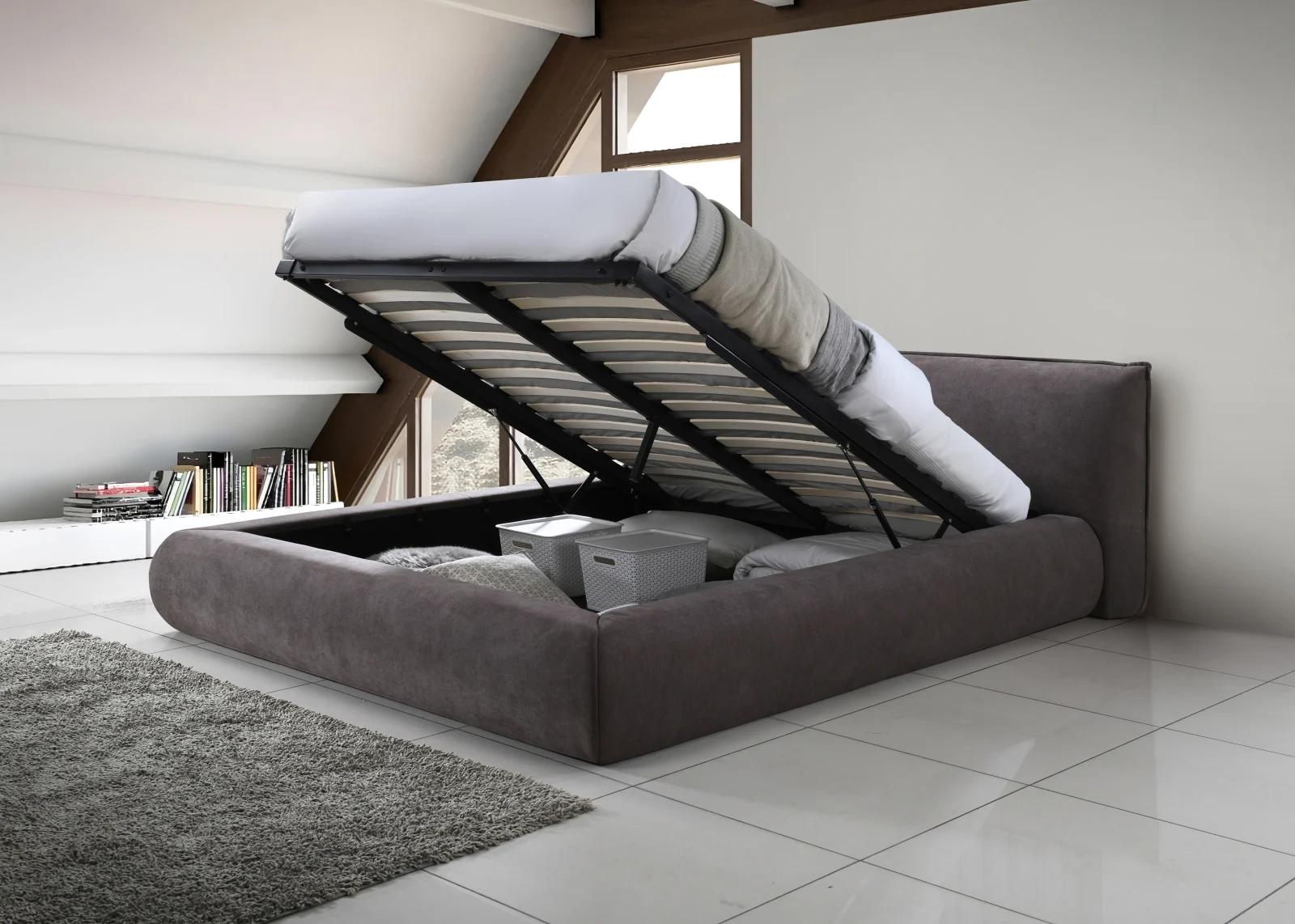 Pat Tapitat rabatabil Premium Cloud Maro 160x200 [2]