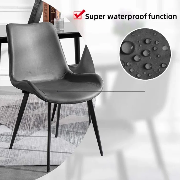 Scaun masa dining piele eco,crem 52*82*45 [6]