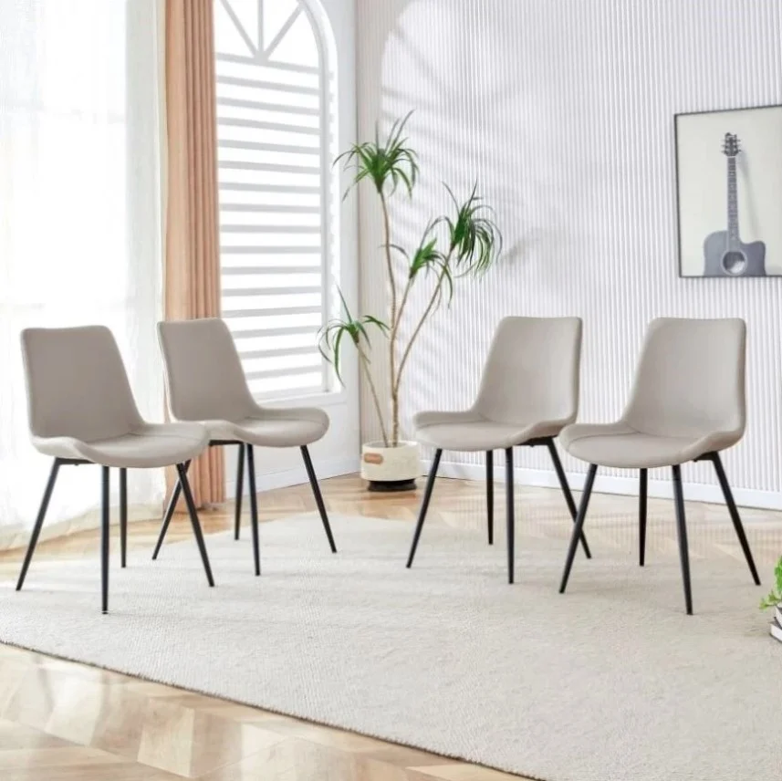 Scaun masa dining piele eco,crem 52*82*45 [3]