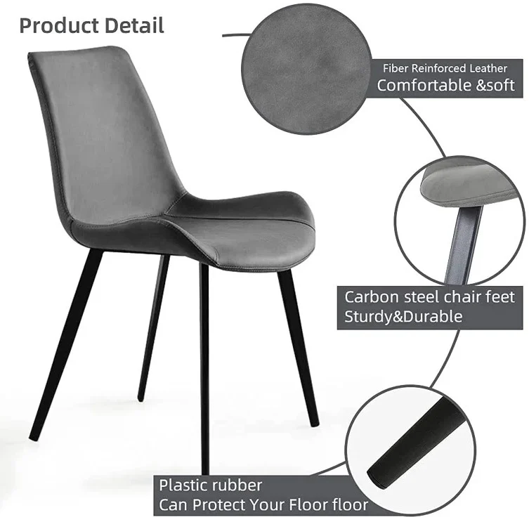 Scaun masa dining piele eco,crem 52*82*45 [4]