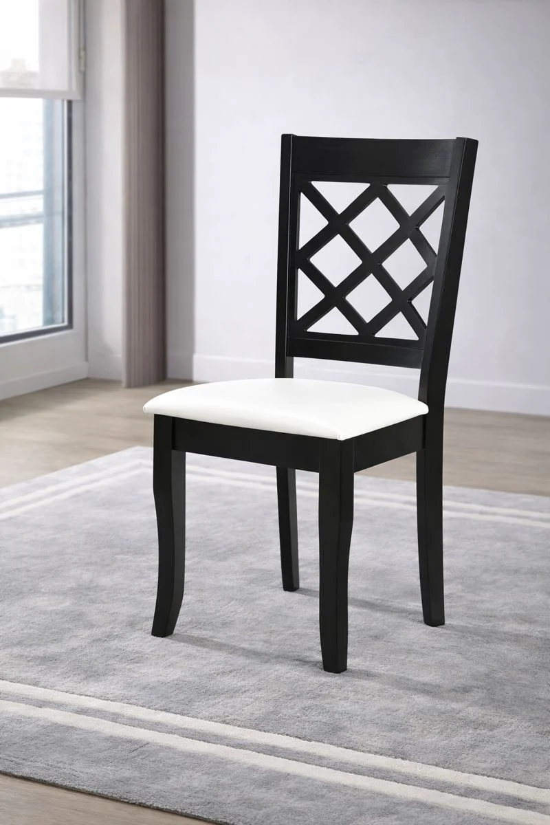 Set Masa + 6Scaune Lemn Negru [2]