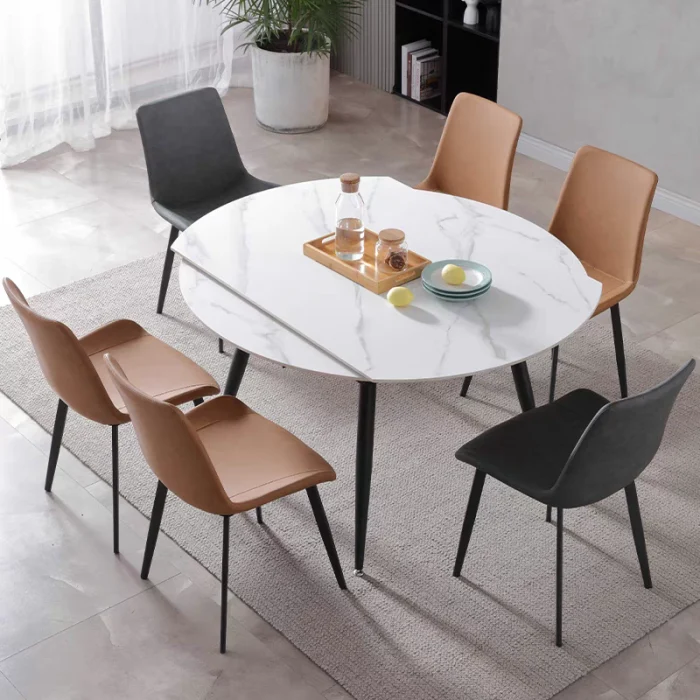 Masa dining 671 extensibila,marmura alba [2]