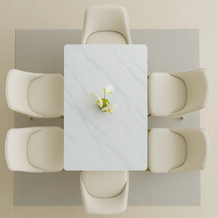 Set Masa Laura + 6 Scaune Tapitate [3]