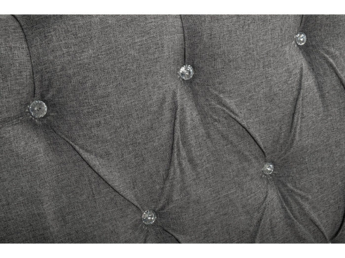 Set pat tapitat Miami cu saltea ortopedica , cadru din lemn, Culoare Gri [8]