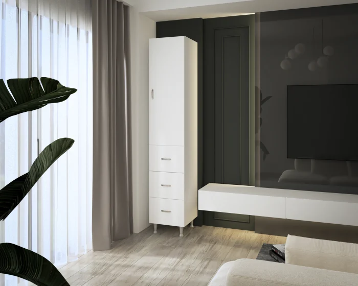 Soldat 35 1U/3S, 35x35x180 cm, Alb [3]