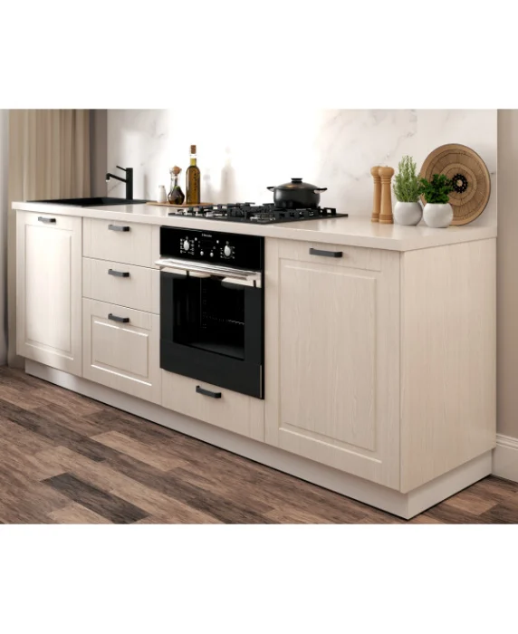 Bucatarie ATHENA 2.44 MDF, 244x223x60cm, lemn alb [3]