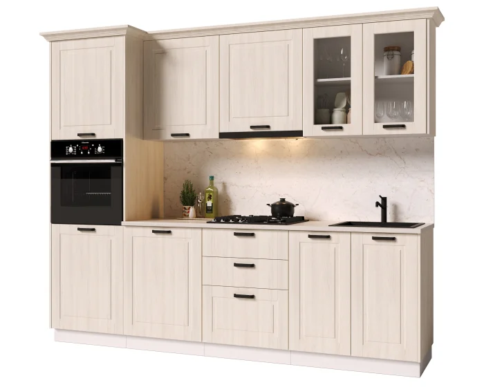 Bucatarie ATHENA 2.66 MDF, 266x223x60cm, lemn alb [7]