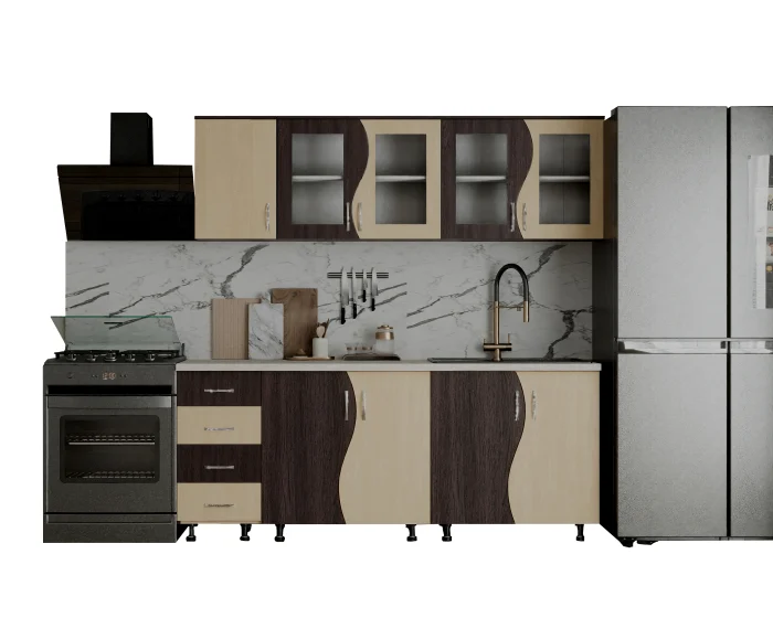 Bucatarie CIP S 2m, Wenge + Mesteacan [3]