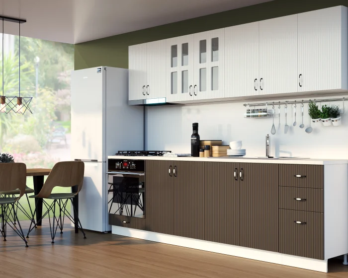 Bucatarie Cora Riflaj MDF 2,6 m [1]