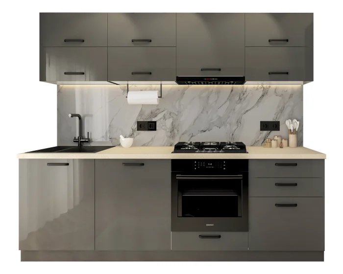 Bucatarie Daria MDF Antracit 303x60x200 cm [2]