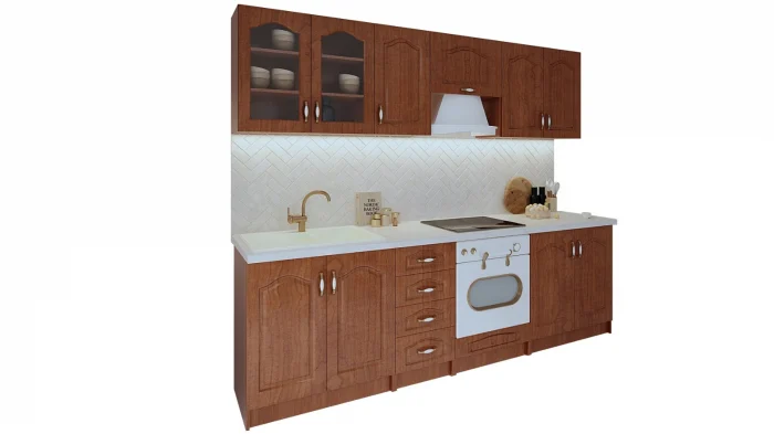 Bucatarie Olea RO cu blat intreg MDF Calvados 2.6 m [4]