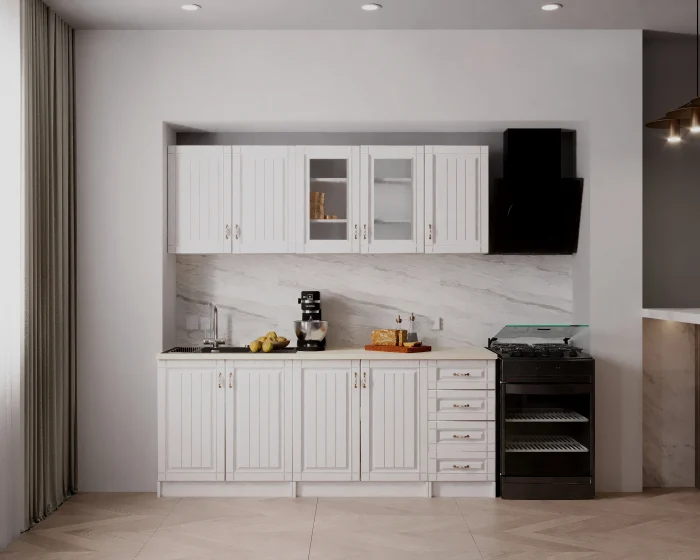 Bucatarie Provence RO 2m MDF, Alb [1]