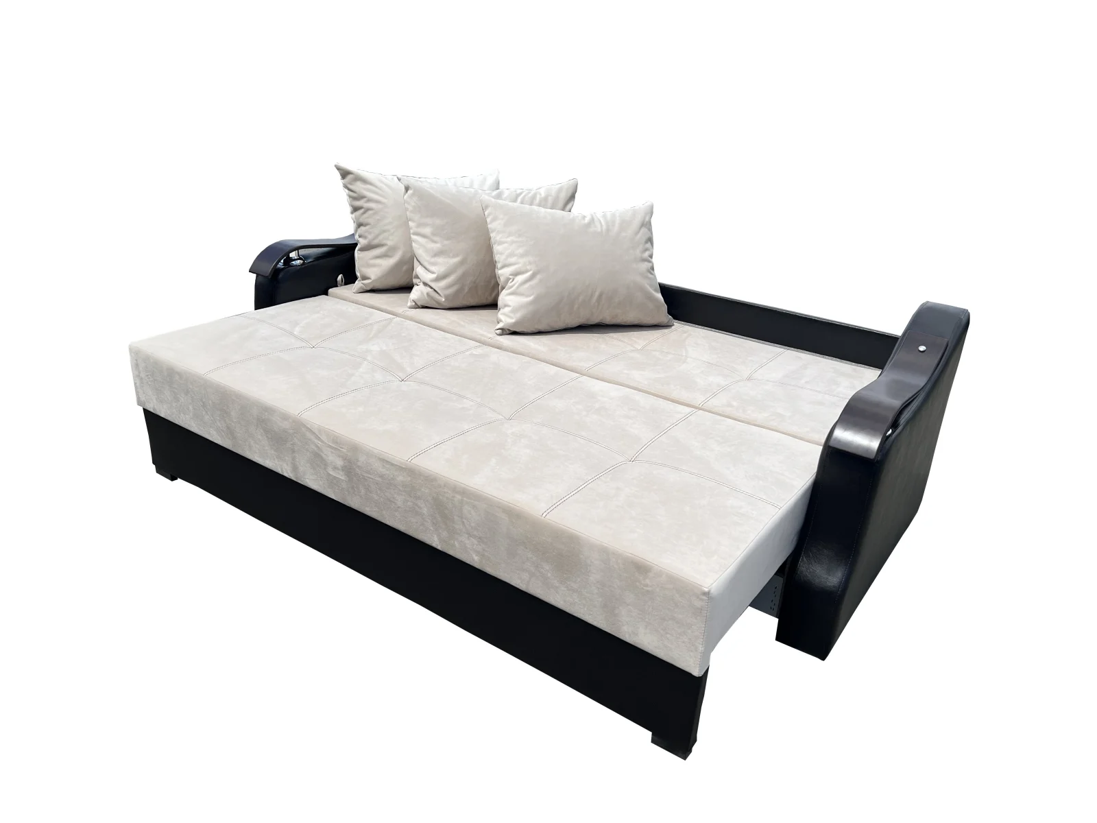 Canapea Extensibila Dana, 220x100x75 Cm, Visiniu, Alb [1]