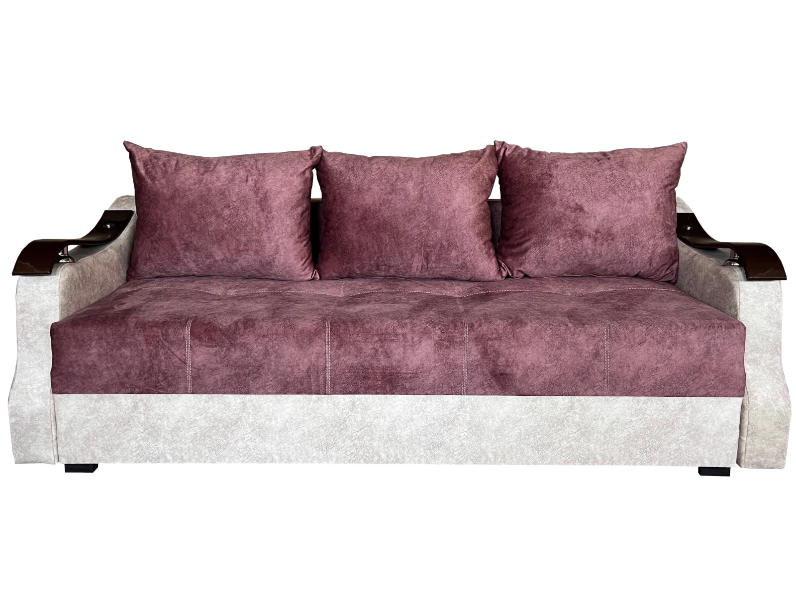 MOBILIER TAPITAT - Canapea Extensibila Dana, 220x100x75 Cm,Paris Visiniu