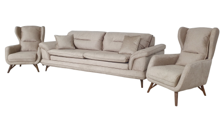 Set canapea cu fotolii model 2 Crem [1]