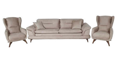 Canapele - Set canapea cu fotolii model 2 Crem