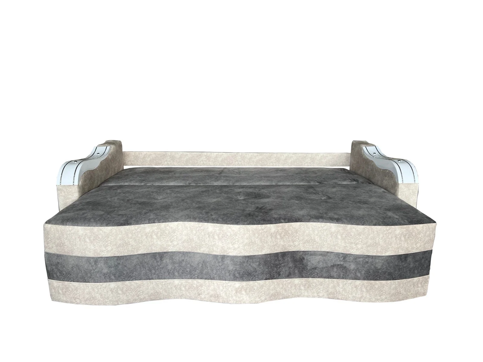 Canapea Extensibila Simona, 225x74x100 Cm, Gri, Crem [2]
