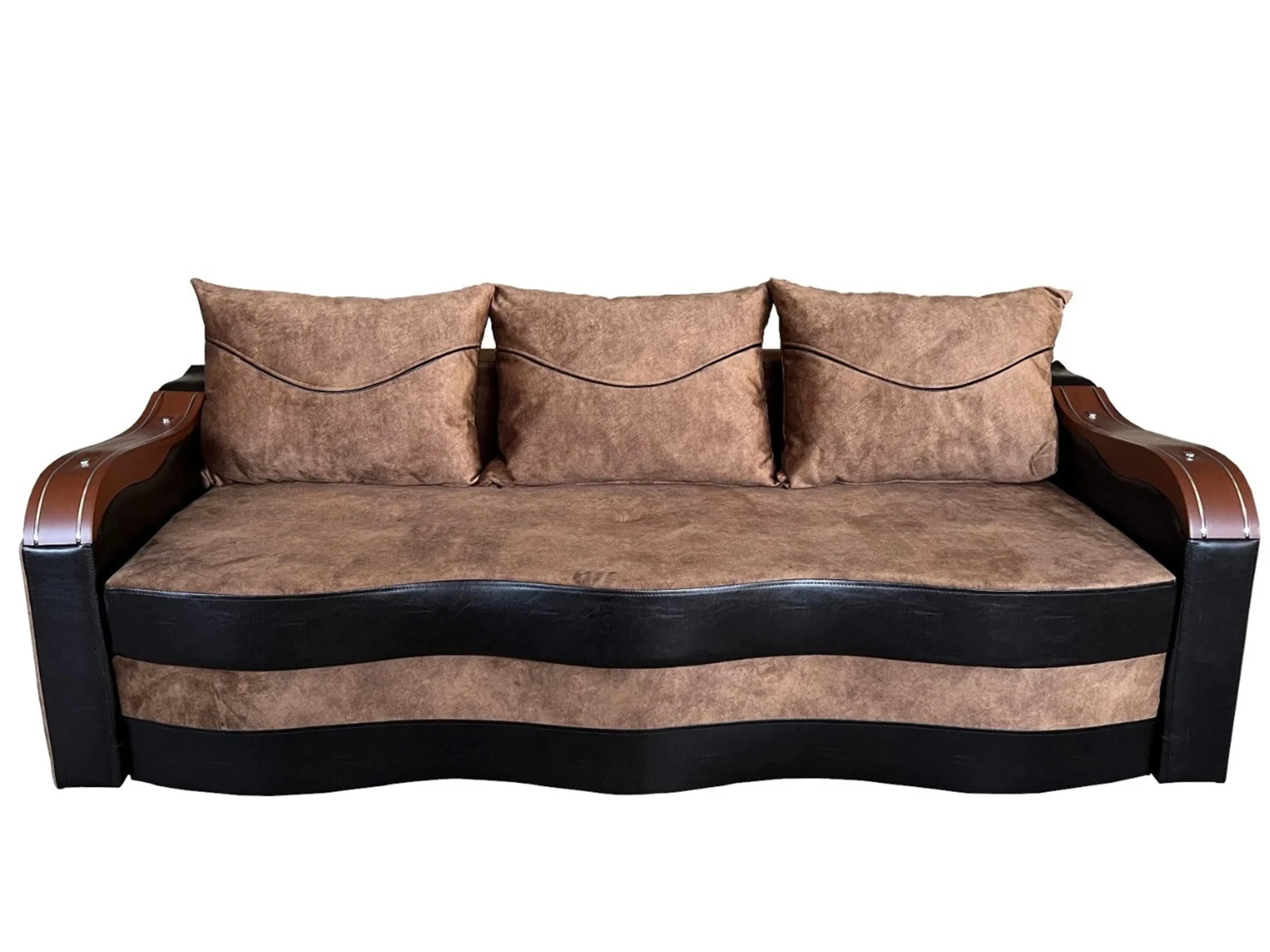 Canapele - Canapea Extensibila Simona, 225x74x100 Cm, Paris Maro, Wenge