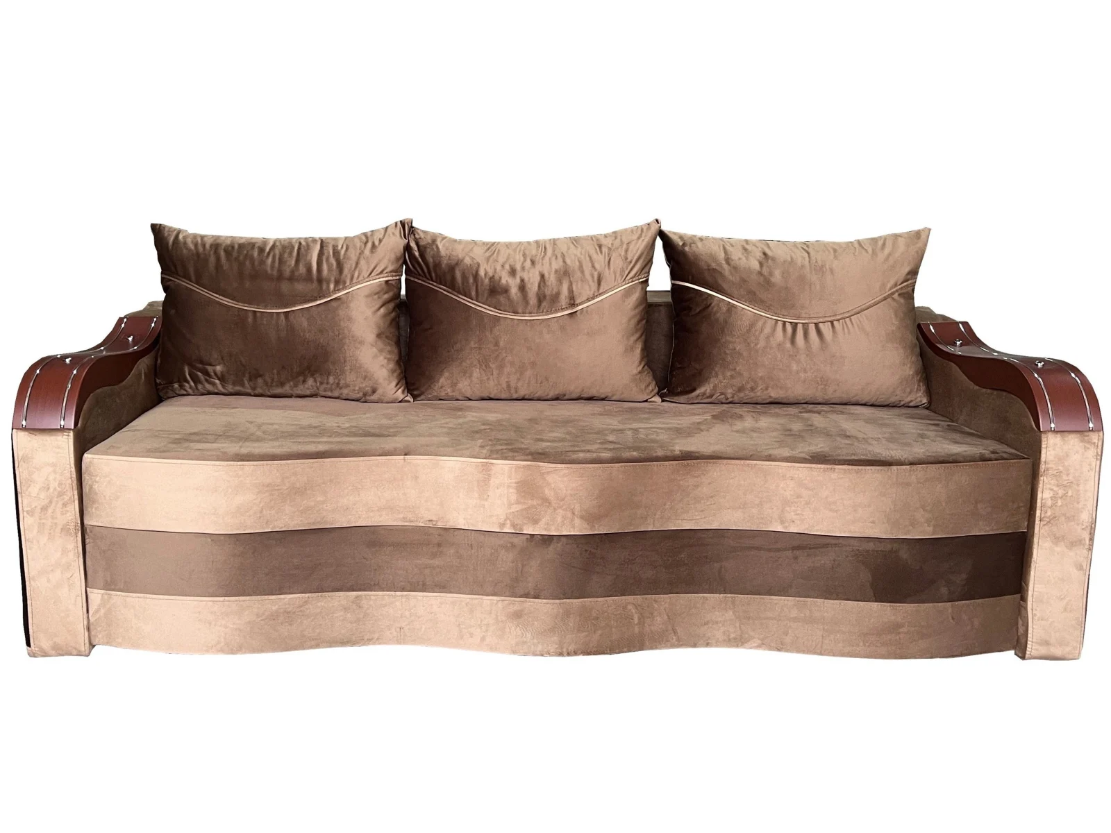 Canapele - Canapea Extensibila Simona, 225x74x100 Cm, Maro