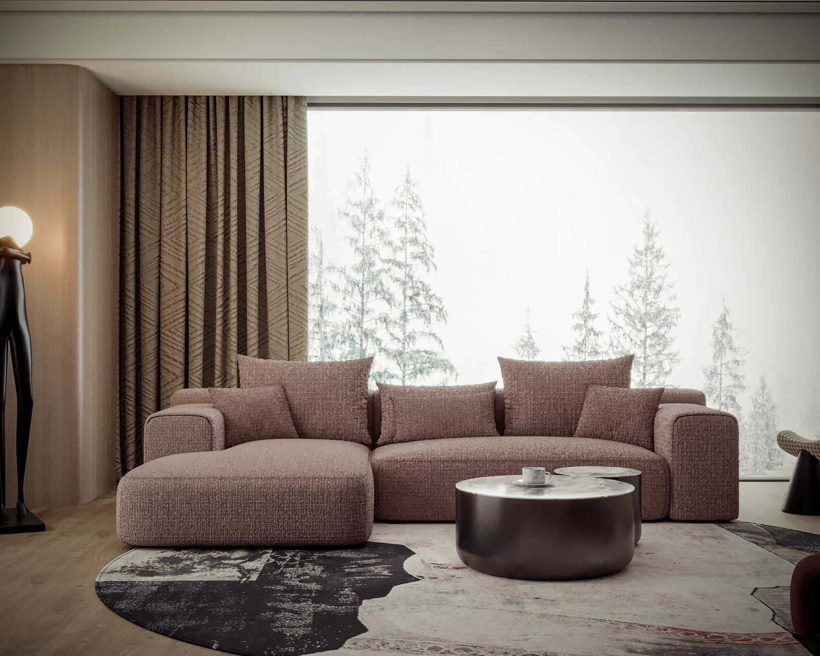 Coltar fix tapitat Maro 2930 x 1825x 850MM Milano [1]