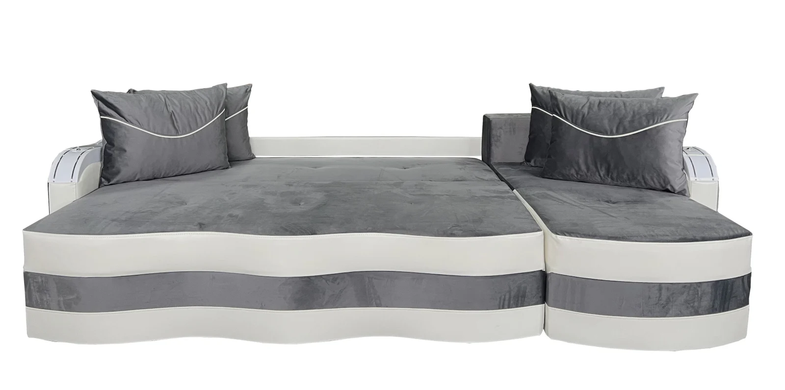 Coltar Extensibil Simona, 300X145X70 Cm, Gri, Alb [1]