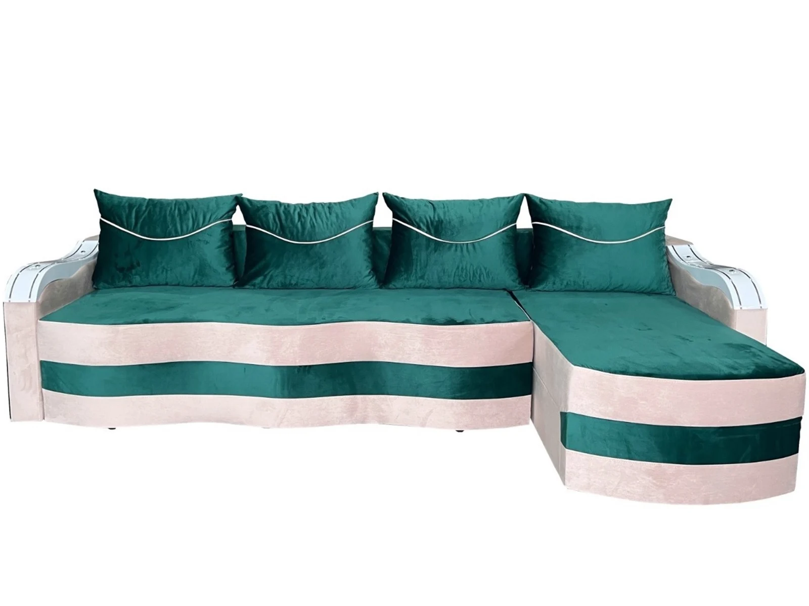 Coltare - Coltar Extensibil Simona, 300X145X70 Cm, Verde, Crem