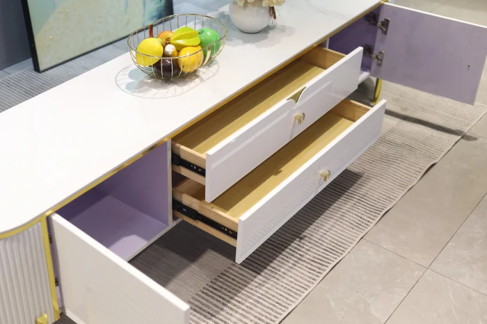 COMODA TV BENCH MDF ALB LUCIOS 200x39x46 cm [5]