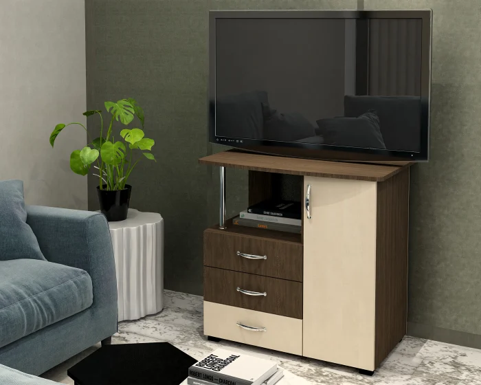 MIC MOBILIER - Comodă TV Viva 1 UA Wenge cu Mesteacăn