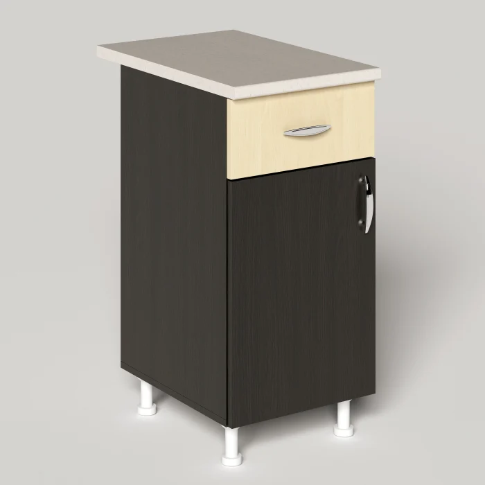 MOBILIER BUCATARIE - Corp inferior PAULA , 40x47/60x82/85cm, wenge / mesteacan