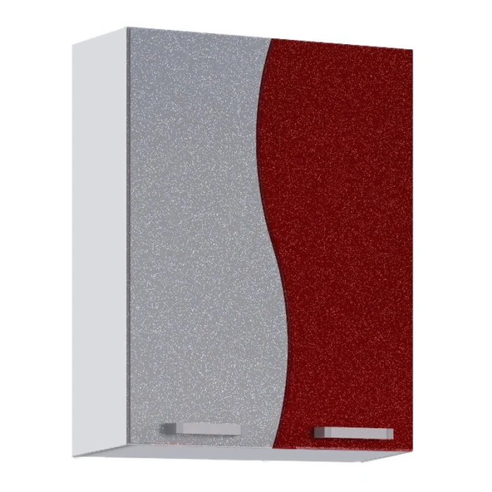 Dulapuri - Corp superior CIP S MDF , 80x30x70cm, rosu / gri