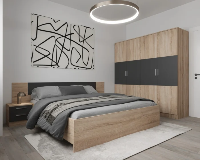 Dormitoare - Dormitor Betty Sonoma+Grafit