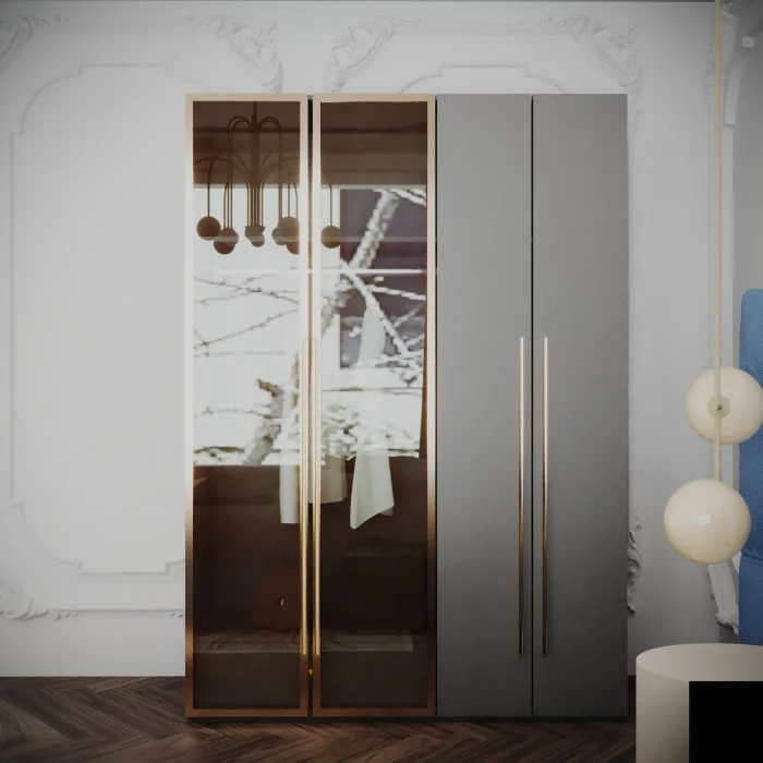 DRESSING MONTREAL MDF GRI 140x55x200cm [1]